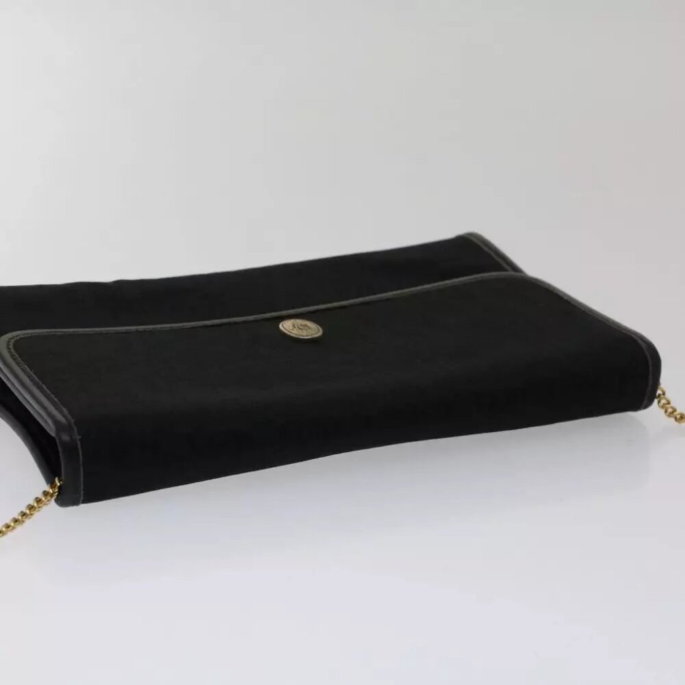 Christian Dior Trotter Canvas Chain Shoulder Bag Black - Picture 6 of 11